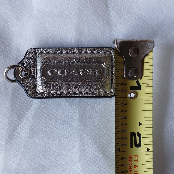 Coach Metallic Silver Keychain - Picture 4 of 5